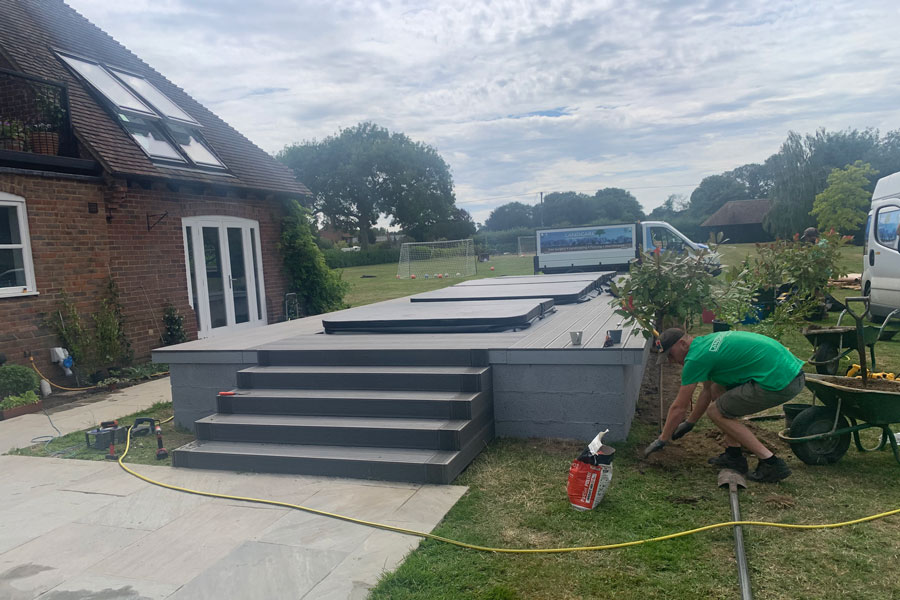 Spa bases by Landcare Trees and Fencing